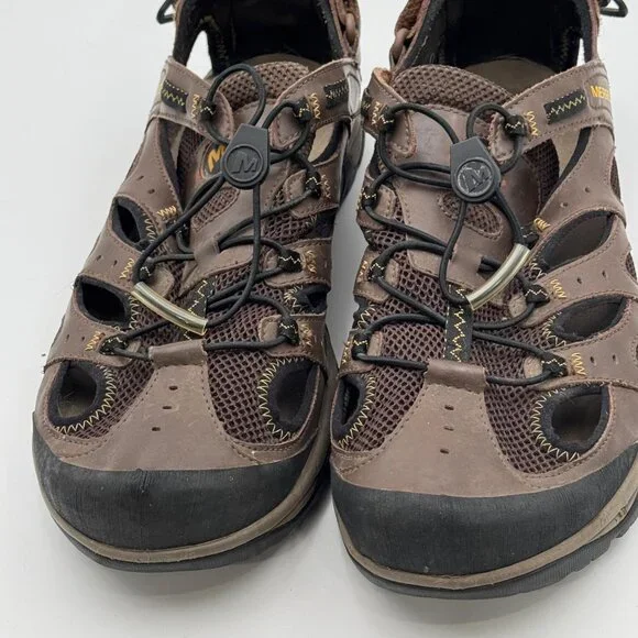 Merrell Portage Web Sandals 13 Dark Earth Performance Footwear Water Trekking - Picture 9 of 14